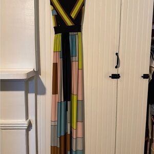 Olian Multicolor Geometric Maxi Dress